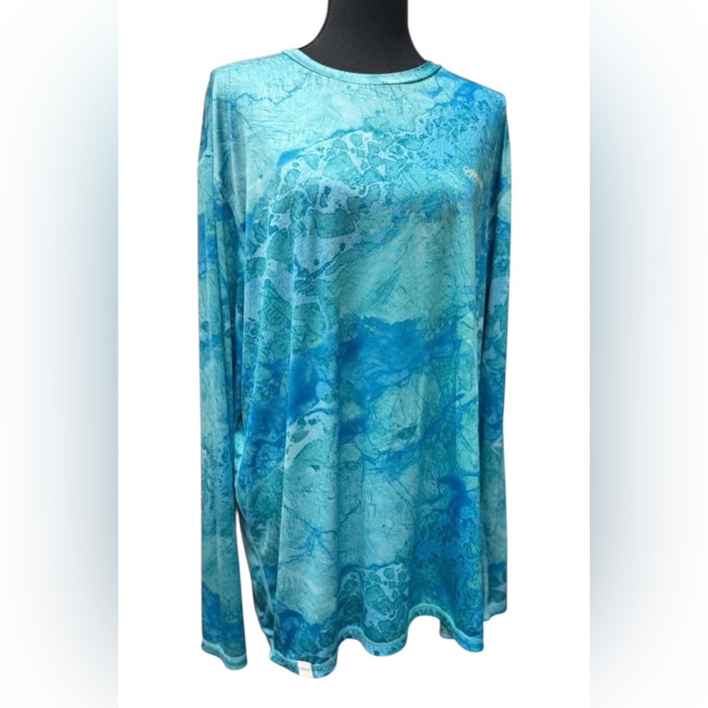 Magellan Men’s Outdoor Adventure Blue Marble Long Sleeve Top Size L